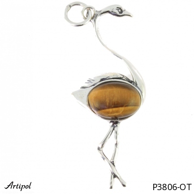 Pendentif P3806-OT en Oeil de tigre véritable