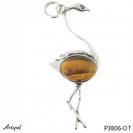 Pendentif P3806-OT en Oeil de tigre véritable