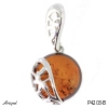 Pendant P4203-B with real Amber