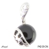 Pendentif P4203-ON en Onyx noir véritable