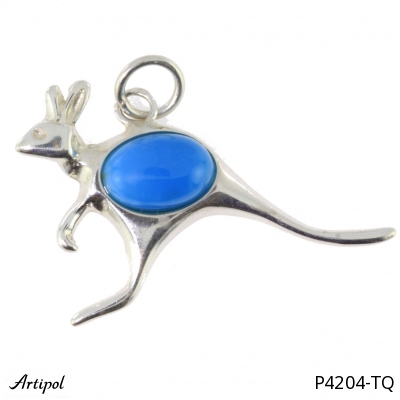 Pendentif P4204-TQ en Turquoise véritable