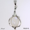 Pendant P5001-PL with real Rainbow Moonstone