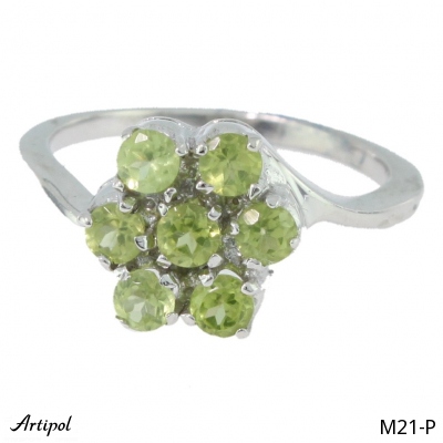 Ring M21-P with real Peridot