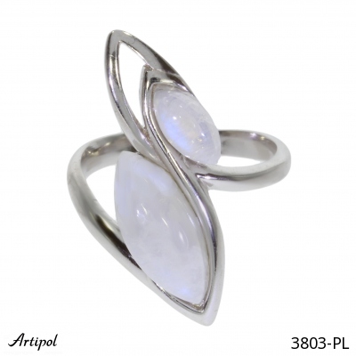 Ring 3803-PL with real Rainbow Moonstone