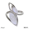 Ring 3803-PL with real Rainbow Moonstone