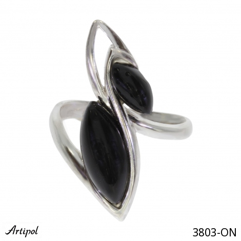 Ring 3803-ON mit echter Schwarzem Onyx