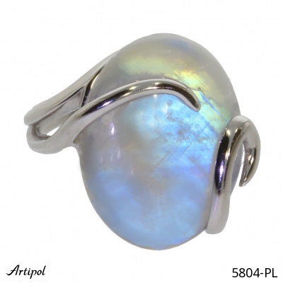 Ring 5804-PL with real Moonstone