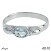 Ring M22-TB with real Blue topaz