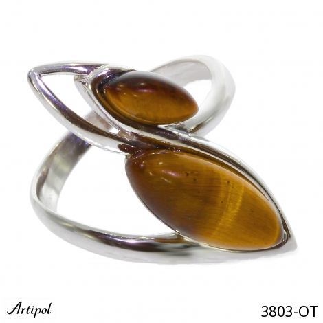 Bague 3803-OT en Oeil de tigre véritable