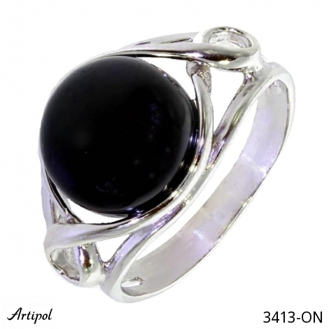 Bague 3413-ON en Onyx noir véritable