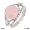 Ring 3413-QR with real Rose quartz