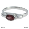 Ring M22-G with real Red garnet