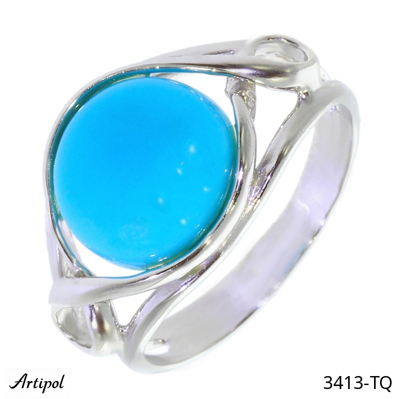 Bague 3413-TQ en Turquoise véritable