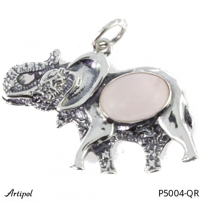 Pendant P5004-QR with real Rose Quartz