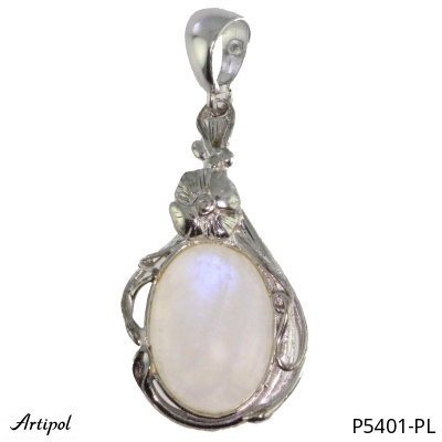 Pendant P5401-PL with real Rainbow Moonstone