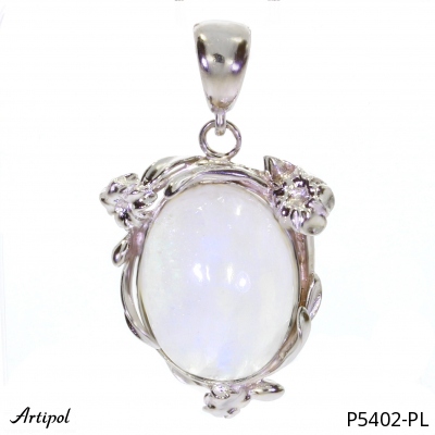 Pendant P5402-PL with real Rainbow Moonstone