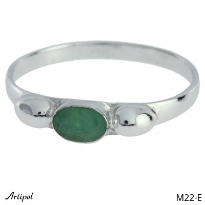 Ring M22-E with real Emerald