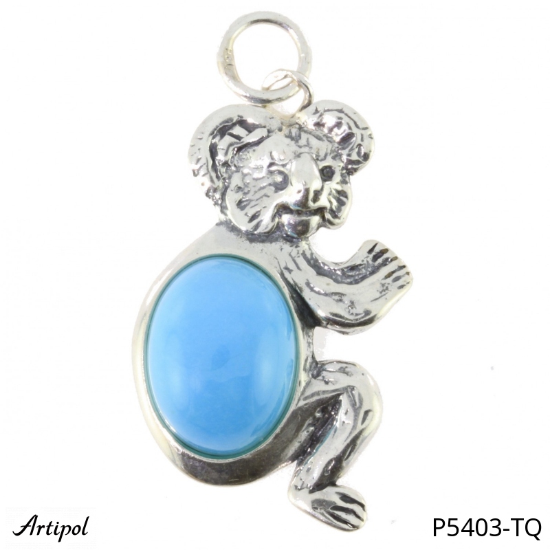Pendentif P5403-TQ en Turquoise véritable