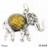 Pendant P5404-B with real Amber