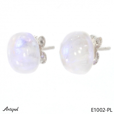 Earrings E1002-PL with real Moonstone