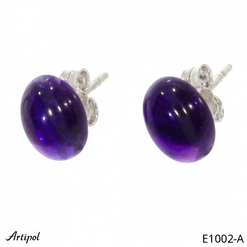 Boucles d'oreilles E1002-A en Amethyste véritable