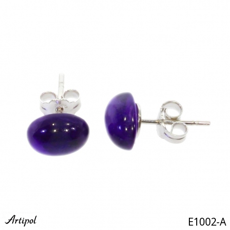 Earrings E1002-A with real Amethyst