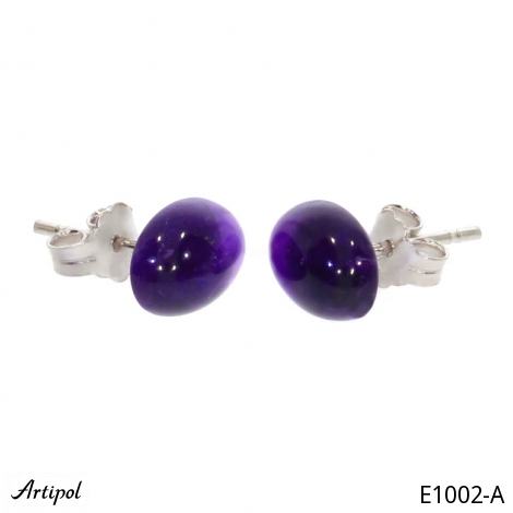 Earrings E1002-A with real Amethyst