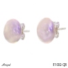 Earrings E1002-QR with real Rose quartz