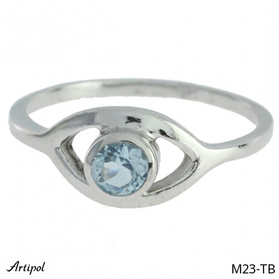 Ring M23-TB with real Blue topaz