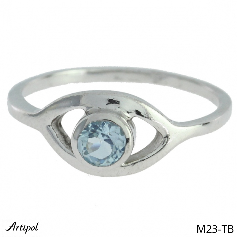 Ring M23-TB mit echter Blauem Topas