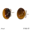 Earrings E1002-OT with real Tiger's eye