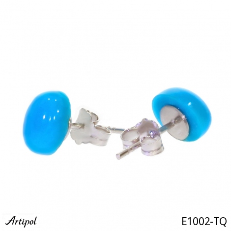 Earrings E1002-TQ with real Turquoise