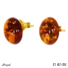 Earrings E1401-BV with real Amber gold plated
