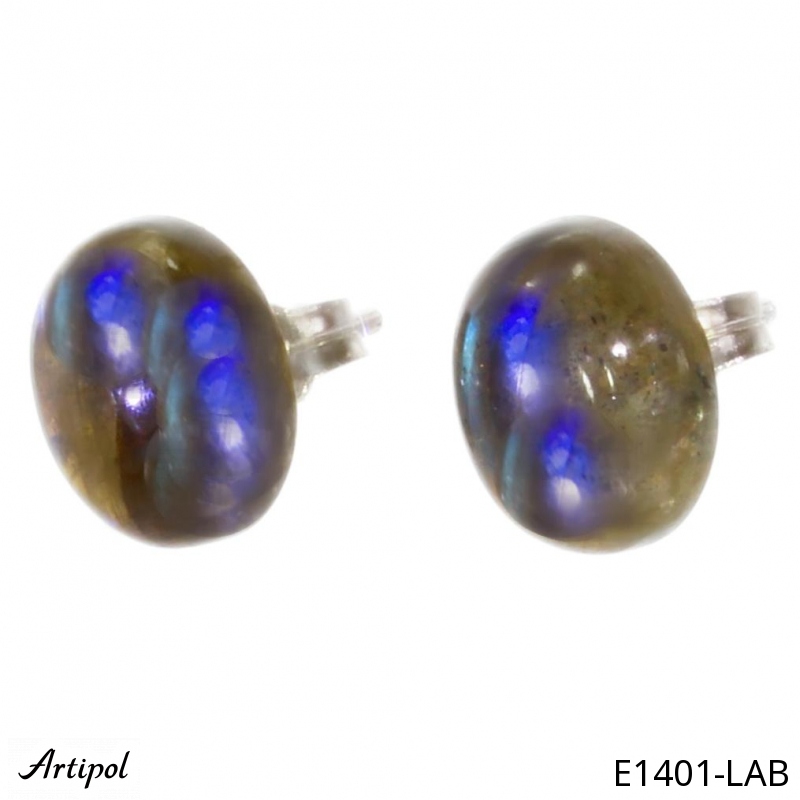 Earrings E1401-LAB with real Labradorite