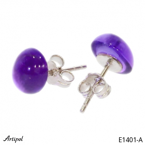 Earrings E1401-A with real Amethyst
