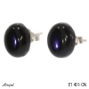 Earrings E1401-ON with real Black Onyx