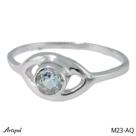 Ring M23-AQ mit echter Aquamarin