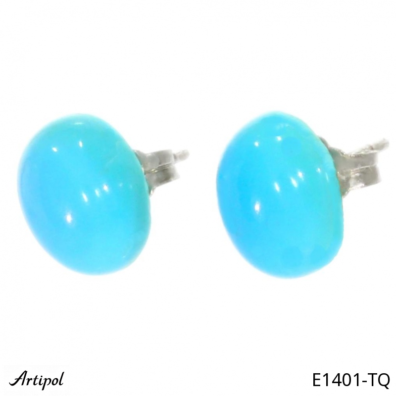 Boucles d'oreilles E1401-TQ en Turquoise véritable