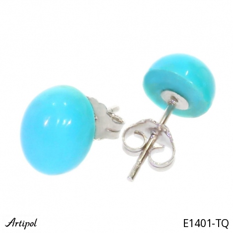 Earrings E1401-TQ with real Turquoise