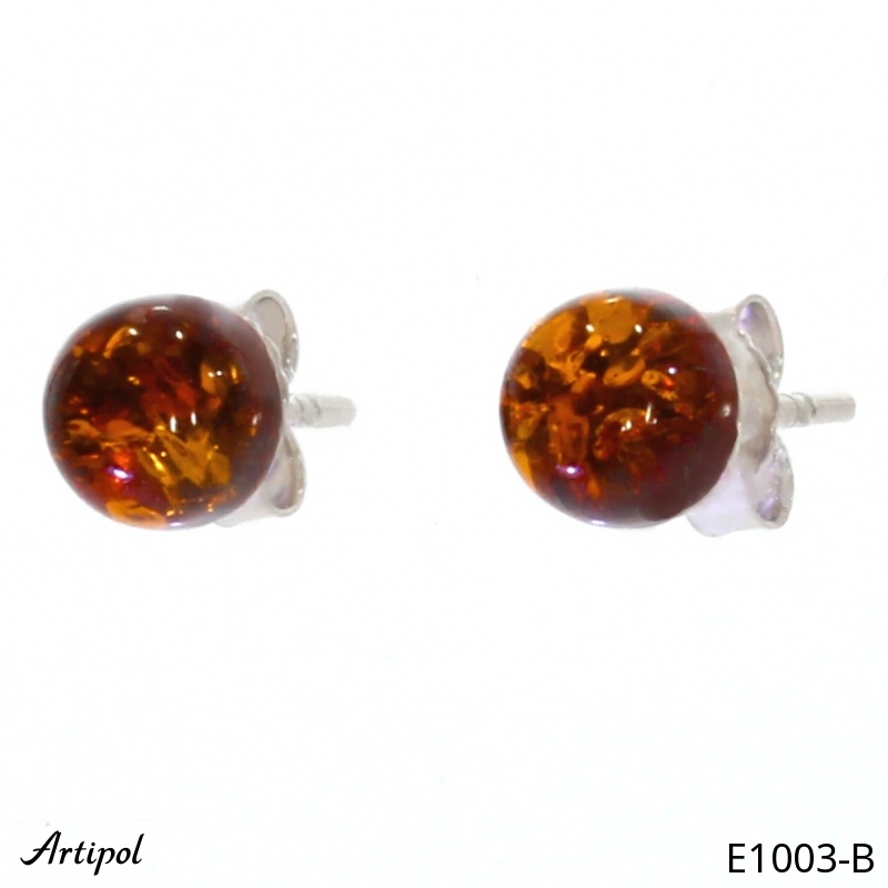 Boucles d'oreilles E1003-B en Ambre véritable