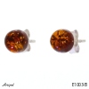 Earrings E1003-B with real Amber