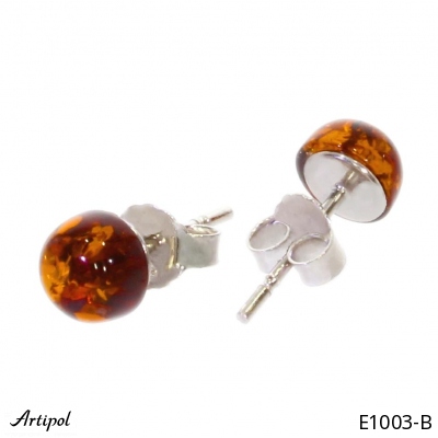 Earrings E1003-B with real Amber