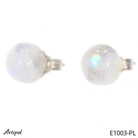 Earrings E1003-PL with real Moonstone