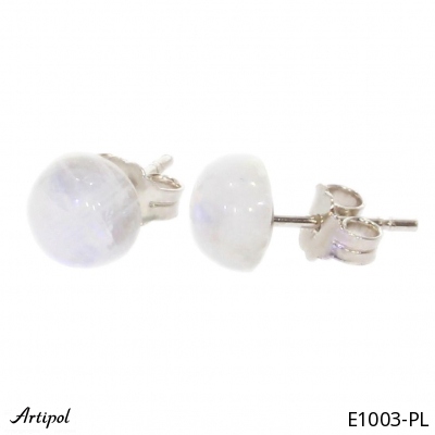 Earrings E1003-PL with real Moonstone