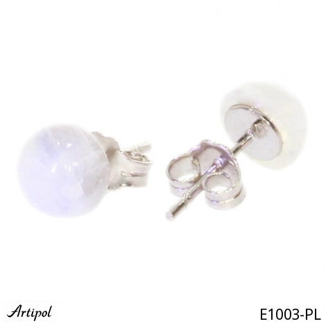 Earrings E1003-PL with real Moonstone