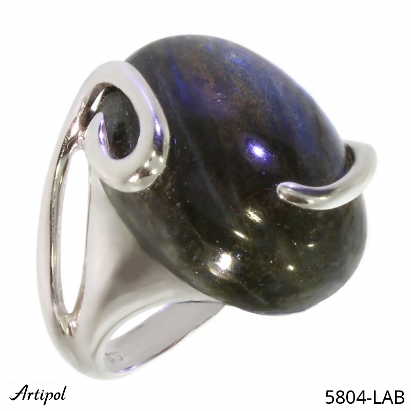 Ring 5804-LAB with real Labradorite