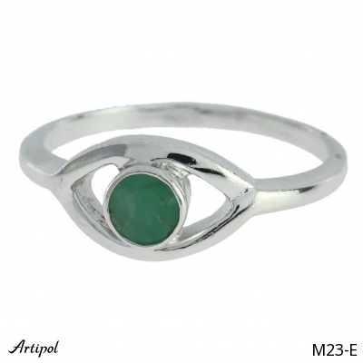 Ring M23-E with real Emerald