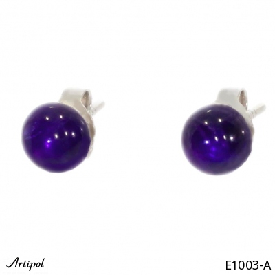 Earrings E1003-A with real Amethyst