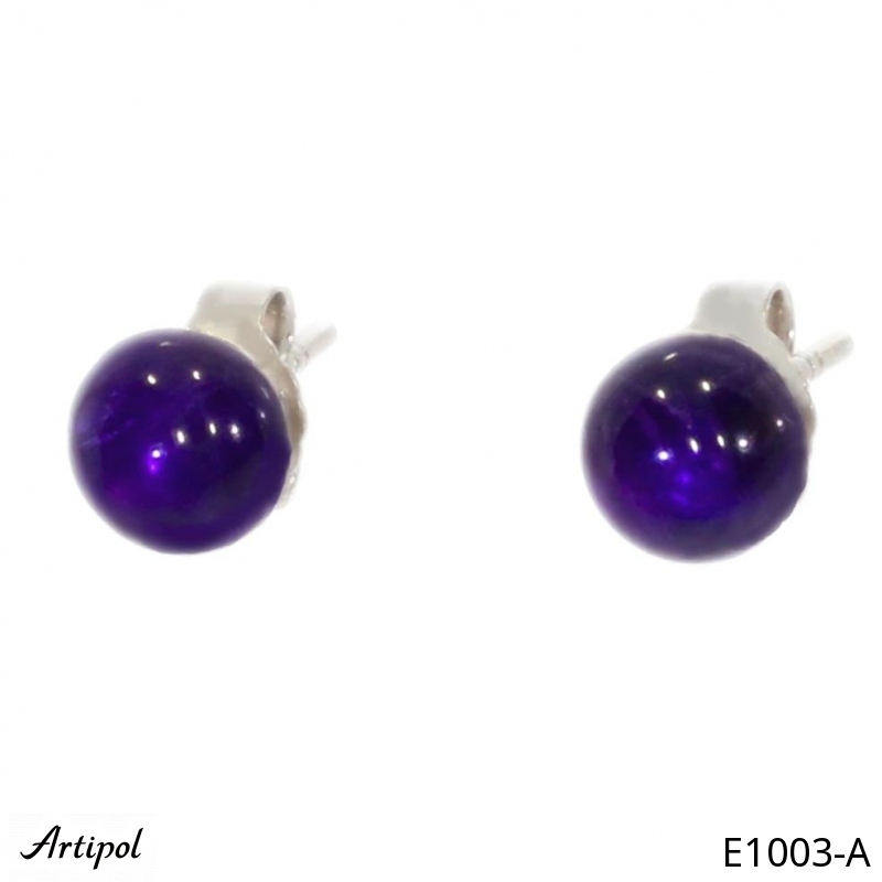 Boucles d'oreilles E1003-A en Amethyste véritable