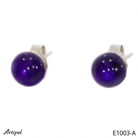 Earrings E1003-A with real Amethyst